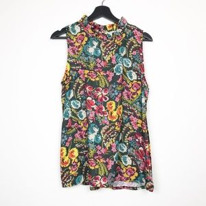 LOFT Floral Sleeveless Blouse - Multicolor